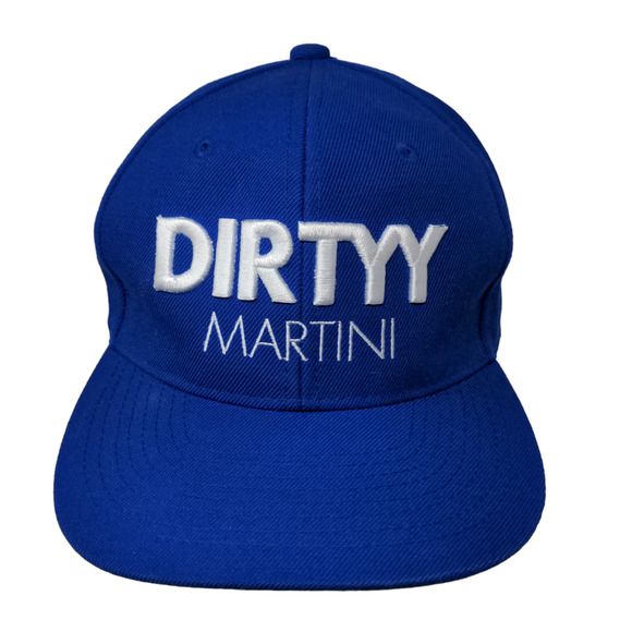 Skyy Vodka Men's Snapback Hat Blue Adjustable Embroidered Dirty Martini Logo - Picture 1 of 13